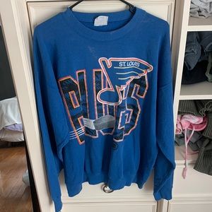 Vintage Zubaz St Louis Blues Crewneck